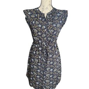 LOFT Dark Blue Floral Mini Dress